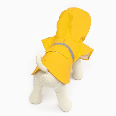 Dog raincoat, size XL (DS 30-35, OG 38-43, Osh 26-31 cm), yellow-3