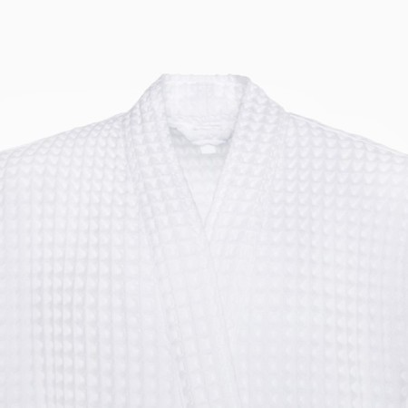 Wafel dressing gown men's elongated Ethel "BOHO" size 50-52, color white, 100% cotton, 290 g/m2-4