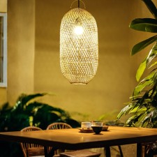 Ceiling lamp from the rattan 