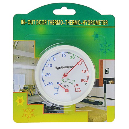 Street thermometer, hygrometer, d = 6.5 cm, white-6