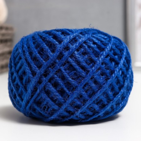 Yarn 100% juts "Softino Jute Colored" 50m ± 2m blue 50 g-1