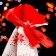 Polyethylene gift package, with ties "New Year's pattern", 15*23cm