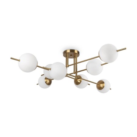 Suspended lamp 60W, 8XE27, 40x90 cm, brass