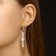 Earrings with pearls "bead" union, pin, color silver