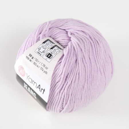 Yarn "jeans" 55% cotton, 45% acrylic 160m/50g (19 lilac)-2