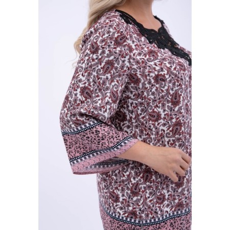 Female blouse, size 52, red color-1