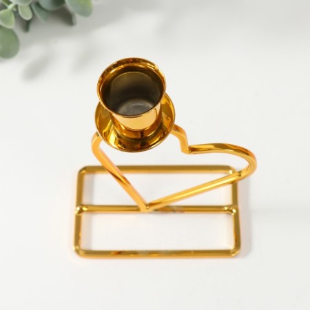 Summary metal per 1 candle "Heart" d = 2.3 cm gold 5.8x9.3x14 cm-5