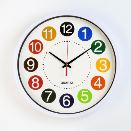 Watch wall "Color numerals", D-30 cm, discrete move