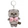 Keychain - Children's soft "bass with a voluminous bow", 15 cm
