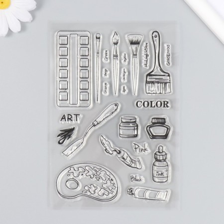 Stamp for creativity Silicon "Workshop of the Artist" 16x11 cm