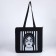 Textile bag "Pink Power", 42x9x32, without lining, black