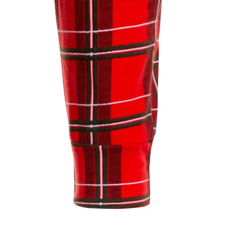 Pajama New Year's male KAFTAN "Santa Claus", red/black color, size 48-13