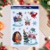 Stickers on the windows "New Year" snowman, hedgehog, Christmas tree