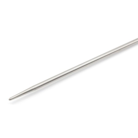 The knitting needles are circular, metal, 80 cm/2.5 mm-1