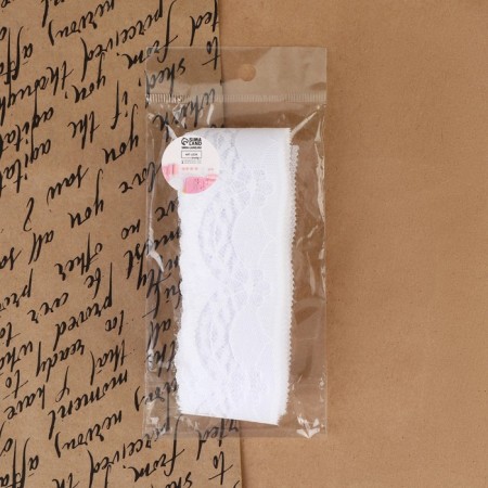Capricon lace, 40 mm × 10 ± 1 m, white color-3