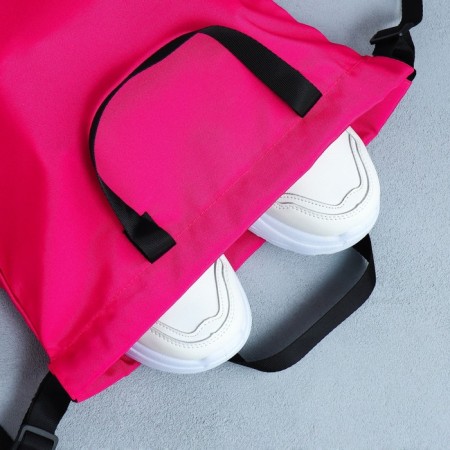Back for shoes, pink color, two types of pens, textiles 30 x 40 cm-4