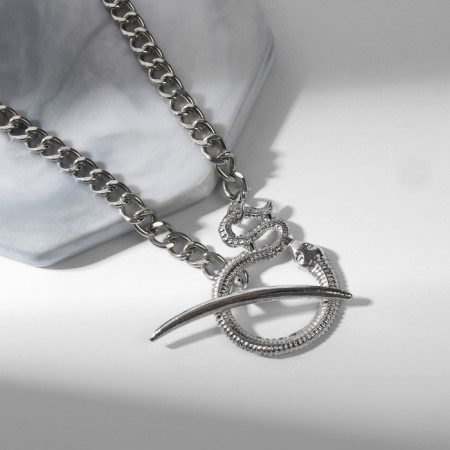 Pendant "snake" on a branch, color silver, l = 45 cm