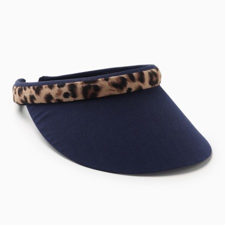 Feminine visor minaku "leopard" color dark blue, rn 56-58