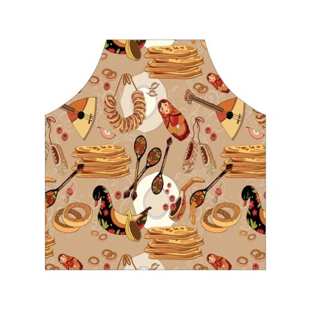 Apron of a kitchen with a photo print "Hasteen Hasteen", adjustable, size OS-2