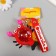 Trick rubber with carbine, Krabik strap of water with sparkles 9.5x6.5x4 cm