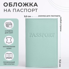 Cover for passport, mint color