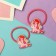 Hair gum "Gloss" (set 2 pcs) unicorn, 3 cm, pink