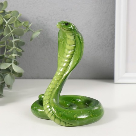 Souvenir Polystone Lac “Green Cobra” 11.3x9.8x13.4 cm-3