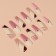 Line overhead nails, 12 pcs, with adhesive plates, ballerina shape, multi -colored