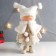 Interior doll "Baby in a coat and a hat with an asterisk" 24x14x43 cm