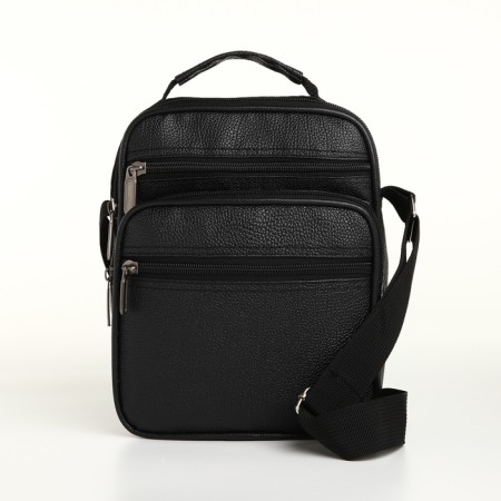 Male bag, 21.5*10*17 cm, lightning departure, 3 n/pocket, reg. Min, black-1