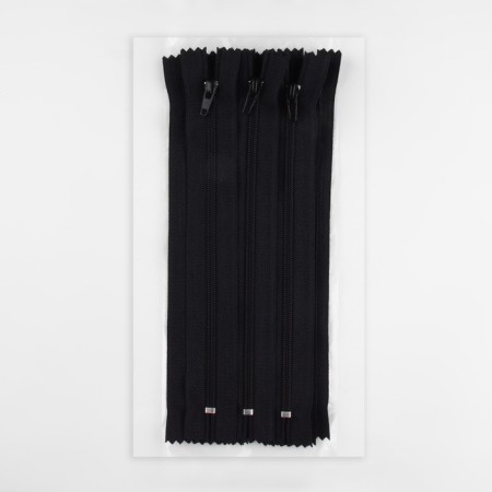 Lightning "Spiral", No. 4, non -proceeding, castle machine, 20 cm, black color-2