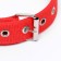 Two -layer collar with a swivel 58 x 3 cm, polyester, red