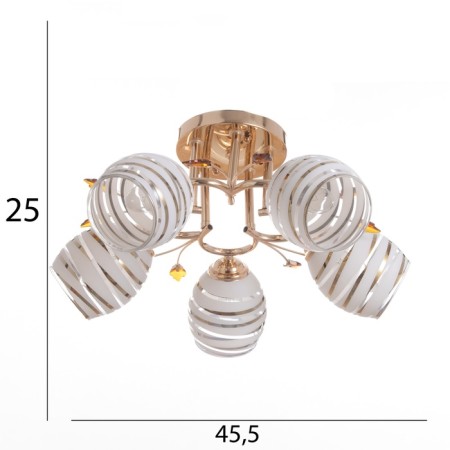 Bet chandelier 5x40W E27 Gold Model: 2612365-4