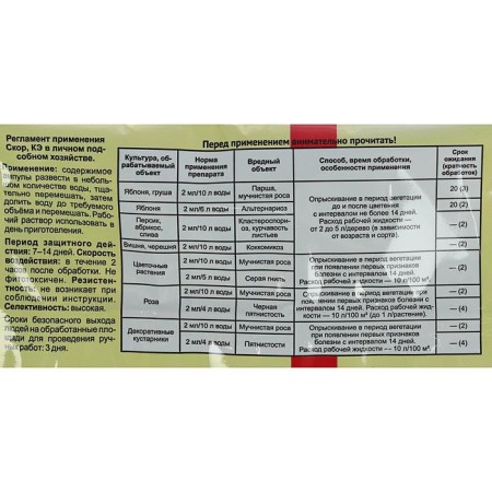 Remedy for plant diseases "Skor" ampoule, 2 ml-1