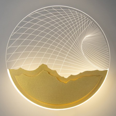 Bra "Planet" LED 20W 4000k gold 24x24x4 cm-1