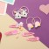 Hair set "vanilla" (4 elastic bands, 4 invisible) umbrellas, pink