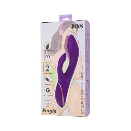 Vibrobler with the Come-Hither Jos Fingie function, 21.6 cm, silicone, purple color-2