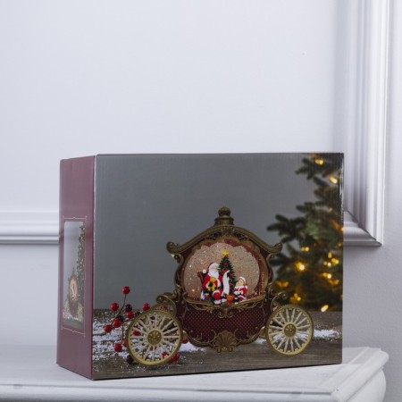 LED figure "Bright with gifts" 26 × 23 × 11 cm, plastic, AAX3 batteries (not in the kit), USB, glow warm white-5