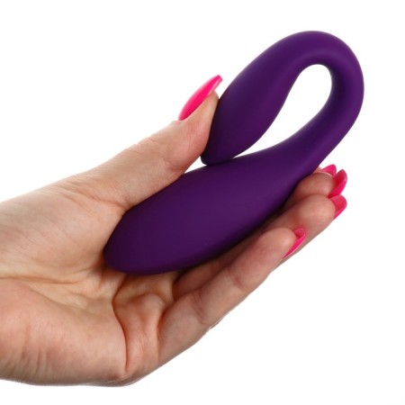Vibrator for steam oats, flexible, silicone, remote control, purple-12
