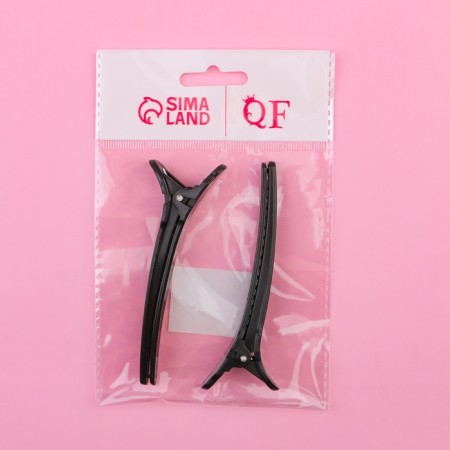 Hair clips, set - 2pcs, 10 cm, black color-4