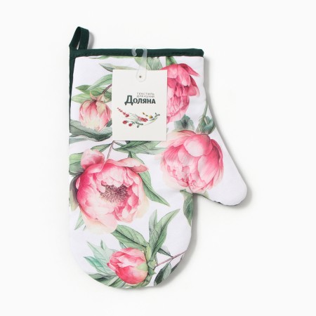 Mittens-seizure "Peonies" 20x27cm, 100% p/e-3