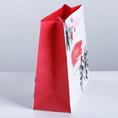 Gift package laminated, packaging, “Love gives you happiness”, 22 x 17.5 x 8 cm-5