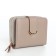 Women's wallet on the button, gray color
