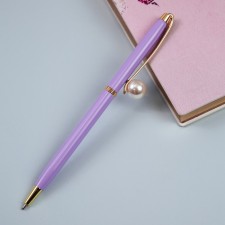 Ballpoint handle Meshu Lilac Jewel, blue rod, metal case