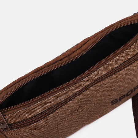 Lightning waist bag, outer pocket, brown color-5