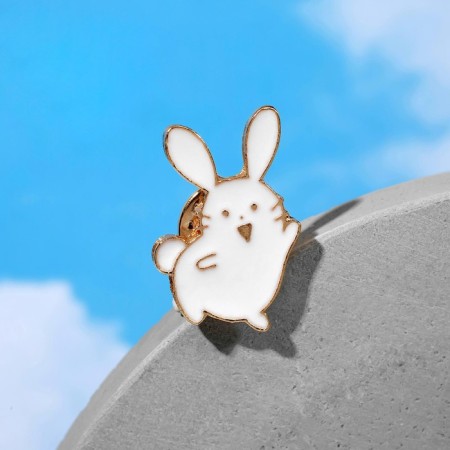 Icon "Funny rabbit", white color in gold-1