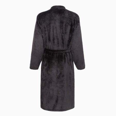Unisex bathrobe Lovelife "Hygge" color Black, One Size, microfiber, 100% p/e, 250 g/m2-9