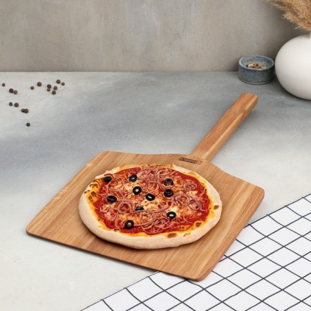 ADELICA Board "Pizza Lapata", the working part is 30 × 30 cm, a handle 24.5 cm, oak-1