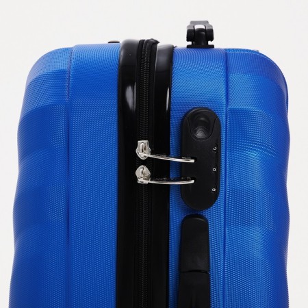 The average suitcase 60 liters (m) "Factory Cartes", lightning department, code castle, 4 wheels, color light blue-4