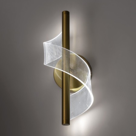 Bra "spiral" Led 3000k gold 30x13x13cm-3